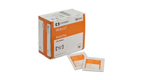 Webcol Alcohol Prep Pad Medium Case of 4000 31689963