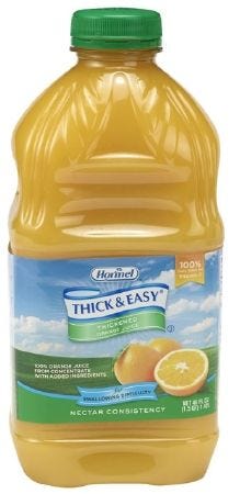 Hormel Food Services Thick & Easy Thickened Beverage: Orange, 48 oz, Nectar Consistency, 6 Count 73196204