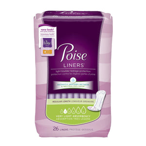 Poise 19305 Pantyliners Very Light Asborbency. Pack of 26 98248670