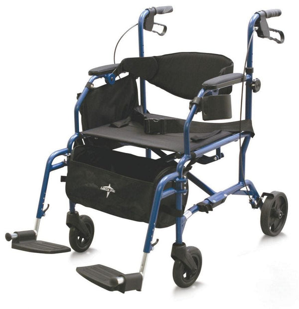 Medline Transport Chair/Rollator Hybrid 250 lb Weight Capacity 19