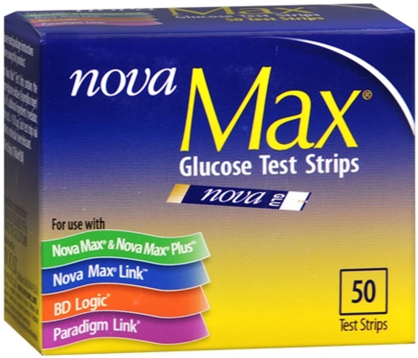 Nova Max Plus Meter & Blood Glucose Test Strip Bundle