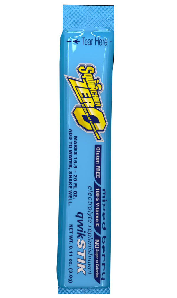Sqwincher Quik Stik Zero Electrolyte Replenishment Mix 3g Pack of 50, Mixed Berry 23614203