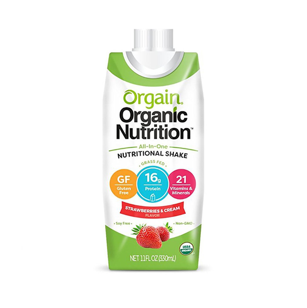 Orgain Organic Nutrition Shake Strawberries and Cream Flavor, Case of 12 26812962