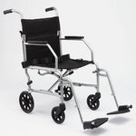 Medline Steel Transport Chair 19 Inch with Permanent FullLength Arms and Swing Away Foot Rest 67166726