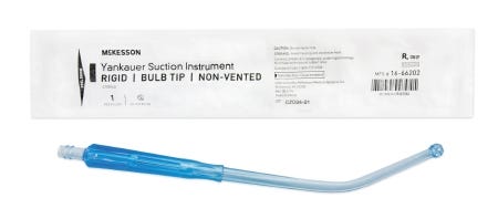 McKesson Yankauer Suction Tube NonVented - Case of 50