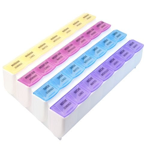 Apex 7-Day Mediplanner, 28 Color-Coded Compartments | ExpressMed