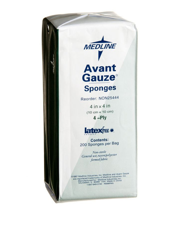 Avant Gauze Non-Woven Non-Sterile Sponges, Pack of 200