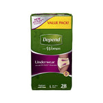 Depend 12537 Super Absorbency Underwear for Women Pack of 28