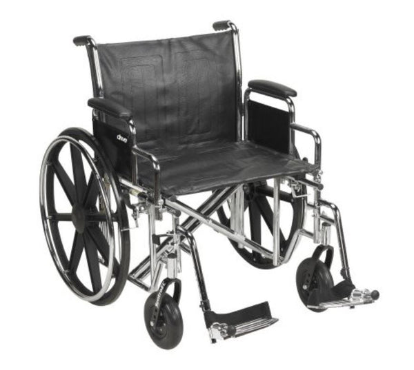 McKesson 146-STD22ECDDA-SF Wheelchair Dual Axle Padded 1 Each 14642711