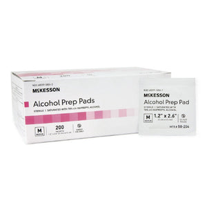 McKesson 58-204 Sterile Alcohol Prep Pad Box of 200
