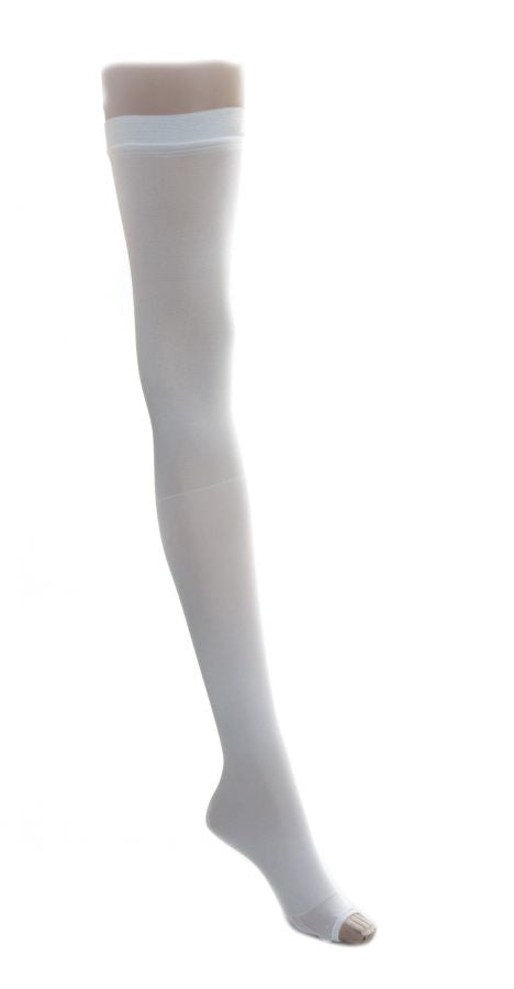 EMS Thigh Length Anti-Embolism Stockings, White, Large, Box of 6 57330851