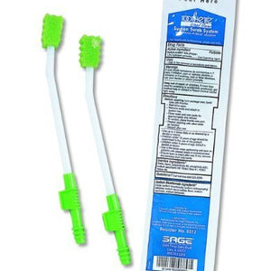 Sage Toothette Single Use Suction Swab System with PeroxAMint Solution Case of 100