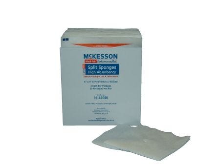 McKesson 16-42046 I.V. / Drain Split Dressing, Box of 50