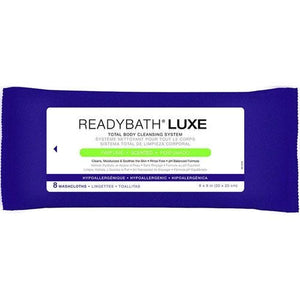 Medline ReadyBath LUXE Total Body Cleansing Heavyweight Washcloths: 24 Count White