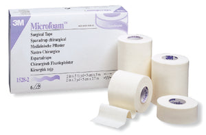 Microfoam Medical Tape1" x 5 1/2yd. roll, stretched, Pack of 12 22352184