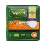 Depend 35456 Protection with Tabs Incontinence Underwear Case of 60