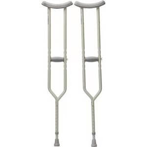 Cardinal Health Push Button Adjustable Crutches: Adult Height Range 62