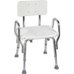 DMI Shower Chair With Backrest and Aluminum Frame