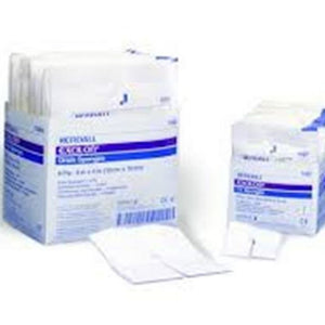 Covidien Excilon Sterile Drain Sponge: 4" x 4", 50 Count White