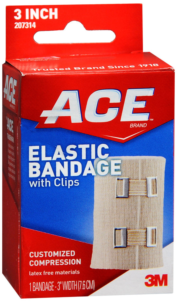 Ace 207314 Elastic Bandage with Metal Clips 1 Each 82261308