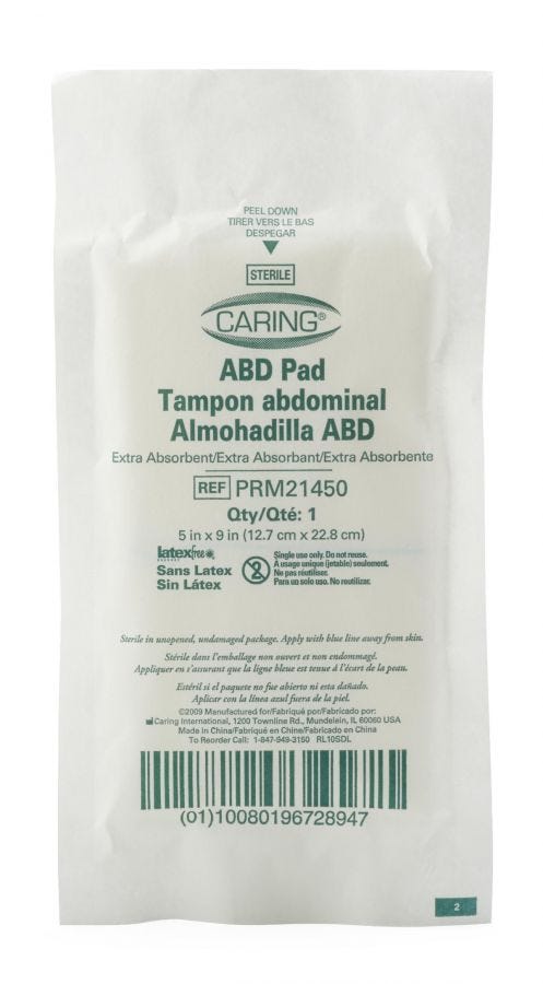 Caring Sterile Abdominal Pads 5