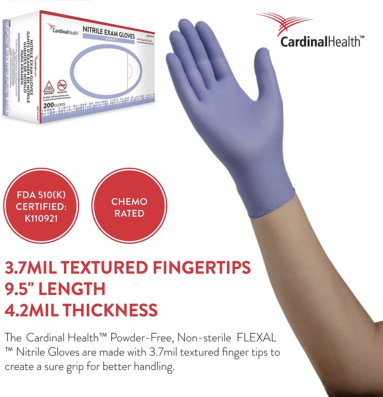Cardinal Health Flexal Nitrile Exam Gloves