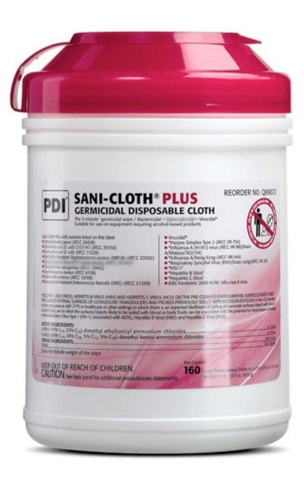 Sani-cloth Plus Germicidal Disposable Wipes, 6