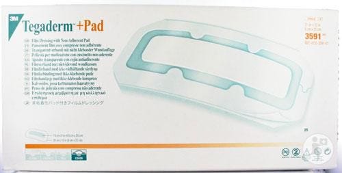 Tegaderm 3591 Compsoite Dressing Adhesive 3-1/2 X 10 Inch Film 1-3/4 X 8 Inch Pad Sterile. Box of 25 Tegaderm 3591 Compsoite Dressing Adhesive 3-1/2 X 10 Inch Film 1-3/4 X 8 Inch Pad Sterile. Box of 25