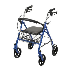 McKesson Adult 4 Wheel Rollator 1 Each, Blue 43902535