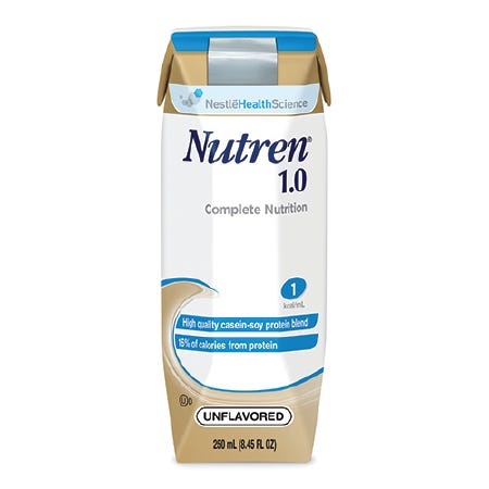 Nutren 1.0 Complete Liquid Nutrition: Unflavored, 24 Count, 250 Calories 97444659