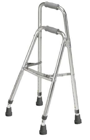 Hemi Side Step Folding Walker: 1 Count, Silver, 17.5