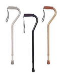 Drive Walking Cane with Offset Handle, Silver