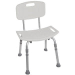 Maddak Inc 727142120 Bath Safe Adjustable Shower Seat with Arms and Back, Weight Capacity 300 lb. 1 each