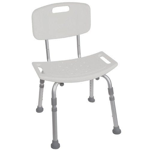 Maddak Inc 727142120 Bath Safe Adjustable Shower Seat with Arms and Back, Weight Capacity 300 lb. 1 each