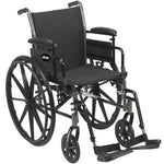 Drive Medical Cruiser III Lightweight Wheelchair with Dual Axle Padded Flip Back Removable Desk Arm Mag Black 28715156