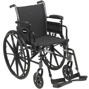 Drive Medical Cruiser III Lightweight Wheelchair with Dual Axle Padded Flip Back Removable Desk Arm Mag Black 28715156