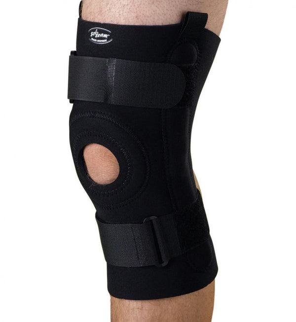 U-Shaped Hinged Knee Supports, Black, 2X-Large 12423284