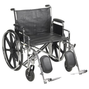 McKesson 146-STD24ECDDA-ELR Dual Axle Padded Wheelchair, 1 Count 24913739