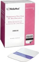 ReliaMed TF238234 Sterile Latex-Free Transparent Thin Film IV Site Adhesive Dressing, 2-3/8