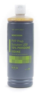 McKesson Prep Solution 16 oz. Flip-Top Bottle, 10% Povidone Iodine, 1 Count