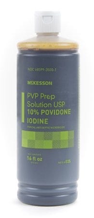 McKesson Prep Solution 16 oz. Flip-Top Bottle, 10% Povidone Iodine, 1 Count