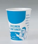 Solo Cup Specimen Cup: 1000 Count, White/Blue, 8 oz, Without Closure