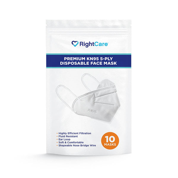 RightCare KN95 Protective Face Mask, 95% Filter Efficiency, 5-Ply Mask 36744162