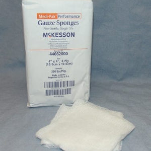 McKesson Cotton Gauze Sponge, Case of 4000