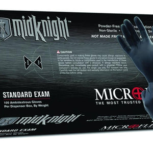 MidKnight NonSterile Nitrile Exam Gloves, Black 77874199 15693066