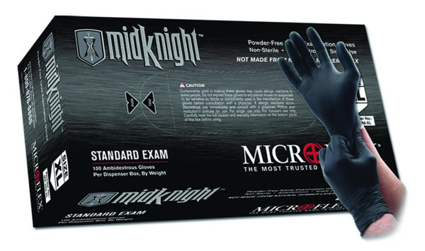 MidKnight NonSterile Nitrile Exam Gloves, Black 77874199 15693066