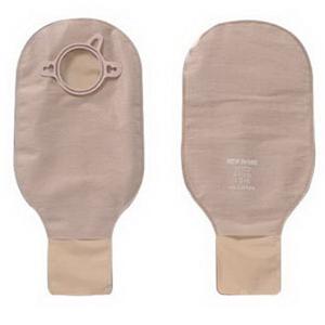 New Image 2-Piece Drainable Ostomy Pouch - 2-Sided Comfort Panel, Precut, Clamp Closure, 12" L, 2-3/4", Beige, Box of 10 16508802