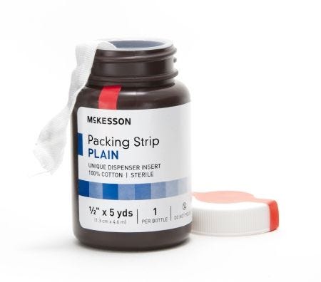McKesson 61-59220 Cotton Packing Strip 1 Bottle