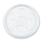 Saalfeld Redistribution Dart 16SL Translucent Lid With Straw Slot - Case of 1000 14425539