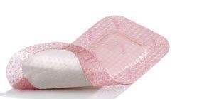 hydrocellular foam dressing Allevyn Gentle Border Lite Foam Dressing: 10 Count, Pink, 2
